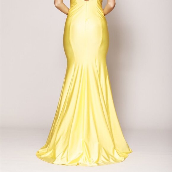 V-Neck Sheath Shape Evening Dress AC386 - Picture 3 of 5